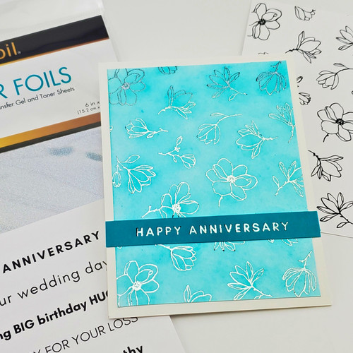 4 Pack - Deco Foil Transfer Sheets 6"X6" 12/Pkg-Silver Sparkle - 5A002JZM-1GZ1M