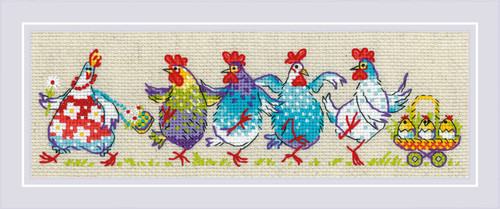 RIOLIS Counted Cross Stitch Kit 9.5"X3.25"-Cluck Cluck - 5A002Z30-1H0J5 - 4779046189296