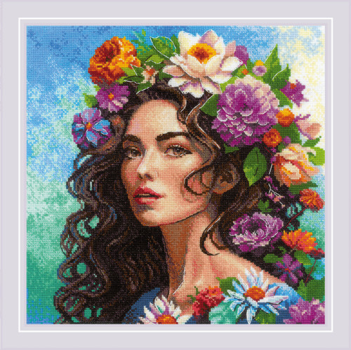 RIOLIS Counted Cross Stitch Kit 11.75"X11.75"-Floral Muse - 5A002Z39-1H0J8 - 4779046188787