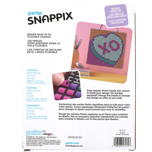 Perler Snappix Bead Craft Kit-XO Heart - 5A002Z3N-1H0JG Perler Snappix Bead Craft Kit-XO Heart - 5A002Z3N-1H0JG