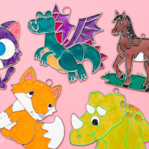 Colorbok Makit & Bakit Suncatcher Kit-Dinosaur - 73818 Colorbok Makit & Bakit Suncatcher Kit-Dinosaur - 73818