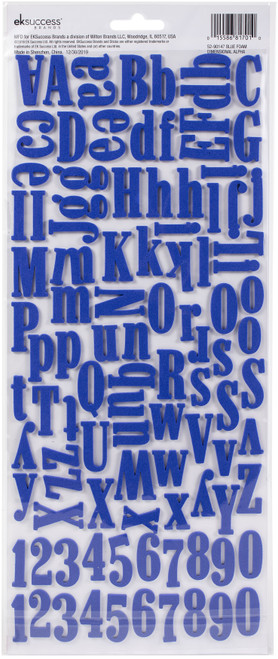 3 Pack - Sticko Alphabet Stickers 208/Pkg-Foam - Blue - 52-90147