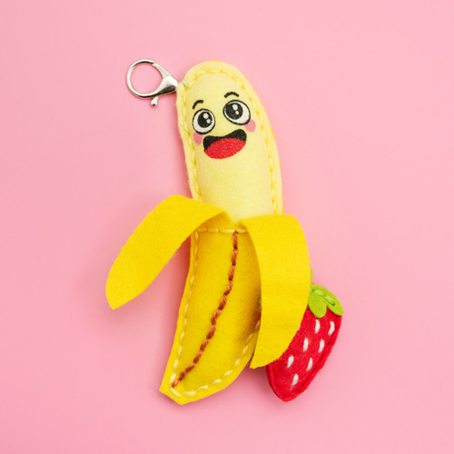 3 Pack - Colorbok Sew Cute! Felt Backpack Clip Kit-Banana - 34004930