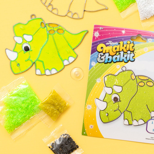 3 Pack - Colorbok Makit & Bakit Suncatcher Kit-Dinosaur - 73818