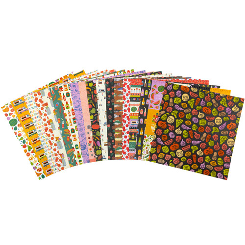 DCWV Double-Sided Cardstock Stack 12"X12" 36/Pkg-Street Market, W/Gloss - PS011951 - 718813119191