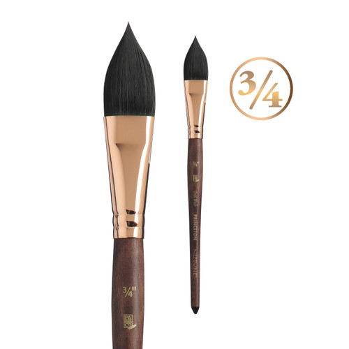 Princeton Series 4750 Neptune Synthetic Squirrel Brush-Short Handle Oval Wash 3/4" - 5A002ZDW-1H0WF