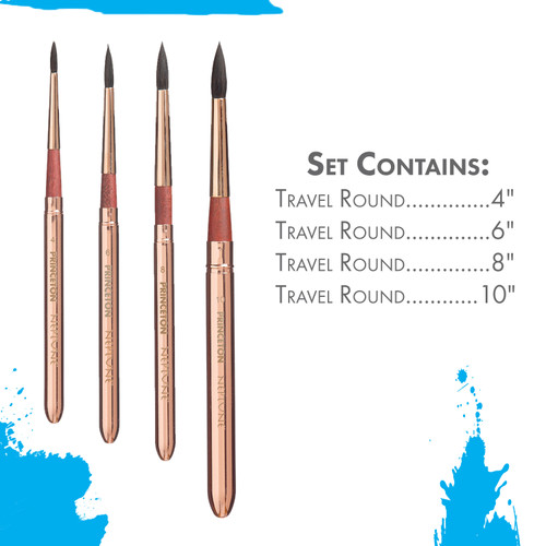 Princeton Series 4750 Neptune Synthetic Squirrel Brush-Short Handle Travel Set 4PC - 5A002ZFH-1H0WR Princeton Series 4750 Neptune Synthetic Squirrel Brush-Short Handle Travel Set 4PC - 5A002ZFH-1H0WR