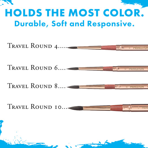 Princeton Series 4750 Neptune Synthetic Squirrel Brush-Short Handle Travel Set 4PC - 5A002ZFH-1H0WR Princeton Series 4750 Neptune Synthetic Squirrel Brush-Short Handle Travel Set 4PC - 5A002ZFH-1H0WR