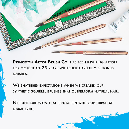 Princeton Series 4750 Neptune Synthetic Squirrel Brush-Short Handle Travel Set 4PC 5A002ZFH-1H0WR