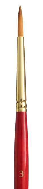 Princeton Series 4050 Heritage Synthetic Sable Brush-Short Handle Round Size 3 - 5A002ZCS-1H0T8