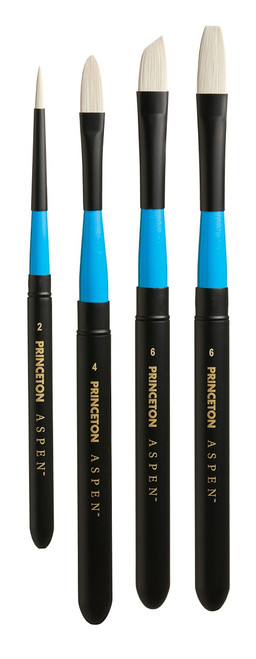 Princeton Series 6500 Aspen Synthetic Brush-Long Handle Travel Set 4PC - 5A002ZM4-1H0ZB Princeton Series 6500 Aspen Synthetic Brush-Long Handle Travel Set 4PC - 5A002ZM4-1H0ZB