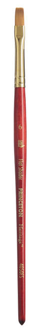 Princeton Series 4050 Heritage Synthetic Sable Brush-Short Handle Flat Shader Size 6 5A002ZDK-1H0TX - 757063405531