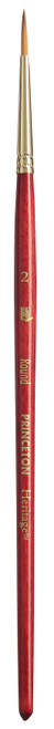 Princeton Series 4050 Heritage Synthetic Sable Brush-Short Handle Round Size 2 - 5A002ZDJ-1H0VP - 757063405371