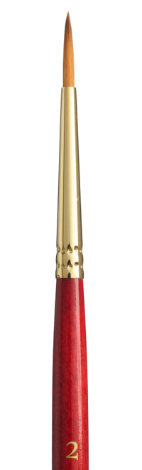 Princeton Series 4050 Heritage Synthetic Sable Brush-Short Handle Round Size 2 - 5A002ZDJ-1H0VP