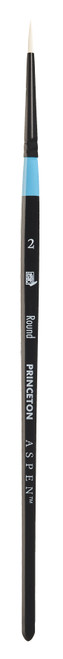 Princeton Series 6500 Aspen Synthetic Brush-Short Handle Round Size 2 - 5A002ZKV-1H111 - 757063650726 Princeton Series 6500 Aspen Synthetic Brush-Short Handle Round Size 2 - 5A002ZKV-1H111 - 757063650726