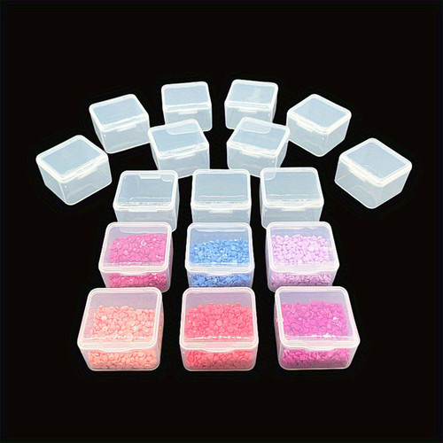 Dress My Craft Clear Storage Boxes 6/Pkg-Mini Square, 3.4x3.4cm - 5A003091-1H1SR Dress My Craft Clear Storage Boxes 6/Pkg-Mini Square, 3.4x3.4cm - 5A003091-1H1SR