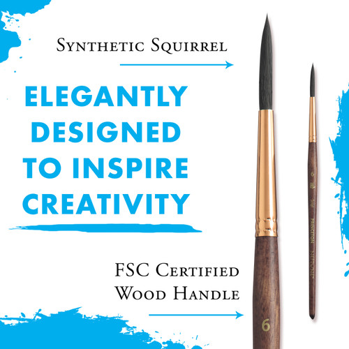Princeton Series 4750 Neptune Synthetic Squirrel Brush-Short Handle Script Liner Size 6 - 5A002ZFG-1H0VY Princeton Series 4750 Neptune Synthetic Squirrel Brush-Short Handle Script Liner Size 6 - 5A002ZFG-1H0VY