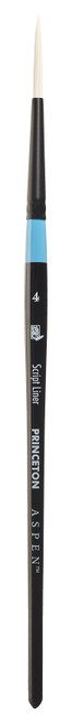 Princeton Series 6500 Aspen Synthetic Brush-Short Handle Script Liner Size 4 5A002ZLL-1H10G - 757063650757