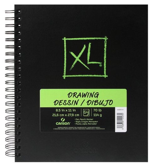 Canson XL Drawing Book 8.5"X11"-Wire Bound, 60 Sheets - 5A002ZW5-1H1FT - 3148950124234