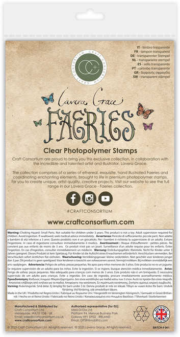 Craft Consortium Faeries Photopolymer Stamp Set-Snails - 5A002YZ0-1H0C9