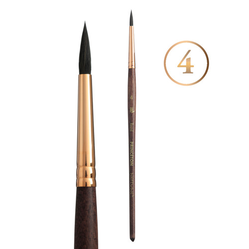 Princeton Series 4750 Neptune Synthetic Squirrel Brush-Short Handle Round Size 4 - 5A002ZFK-1H0W4 Princeton Series 4750 Neptune Synthetic Squirrel Brush-Short Handle Round Size 4 - 5A002ZFK-1H0W4
