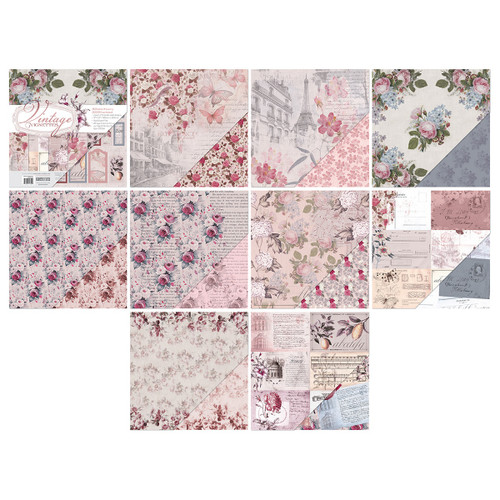 Tonic Studios Art Pad 12"X12" -Vintage Vignettes - 5A002BZ1-1GFHF