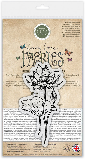 Craft Consortium Faeries Photopolymer Stamp Set-Lotus - 5A002YZ4-1H0CS