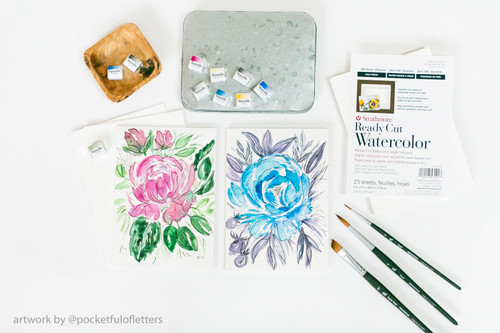 Princeton Series 4850 Aqua Elite Synthetic Watercolor Brush-Short Handle Round Size 8 - 5A002Z84-1H0QK