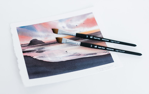 Princeton Series 4850 Aqua Elite Synthetic Watercolor Brush-Short Handle Round Size 8 - 5A002Z84-1H0QK