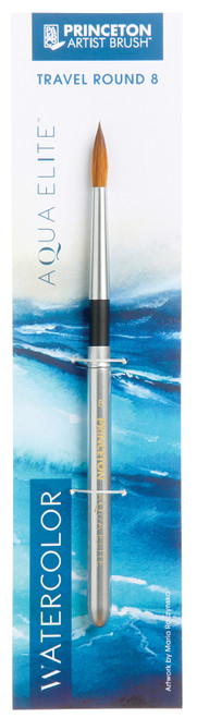 Princeton Series 4850 Aqua Elite Synthetic Watercolor Brush-Short Handle Travel Round Size 6 - 5A002Z86-1H0QN - 757063117922