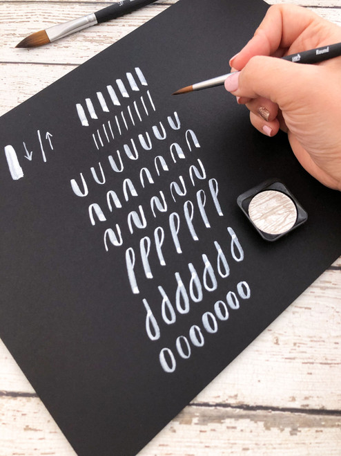 Princeton Series 4850 Aqua Elite Synthetic Watercolor Brush-Short Handle Round Size 6 - 5A002Z7V-1H0R1