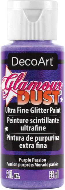 DecoArt Glamour Dust Glitter Paint 2oz-Purple Passion - DGD-08 - 766218049780