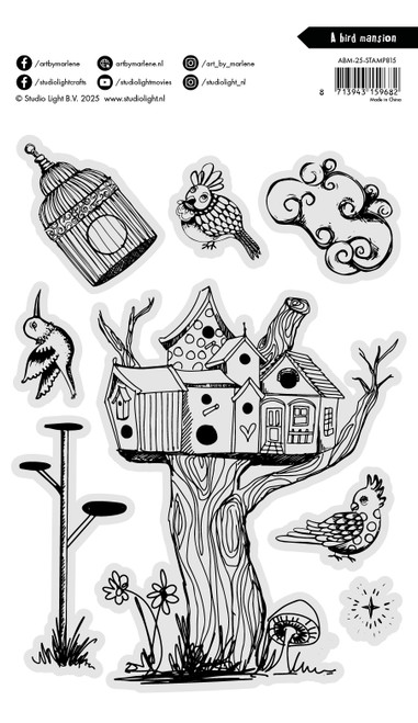 Art By Marlene Clear Stamps-A Bird Mansion 5A002Y6G-1GZ4T