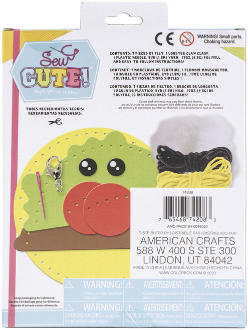 3 Pack - Colorbok Sew Cute! Needlepoint Kit-Mini Taco - 74208 - 765468742083