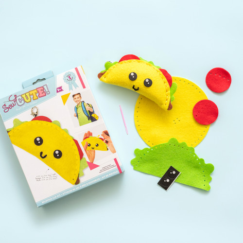 3 Pack - Colorbok Sew Cute! Needlepoint Kit-Mini Taco - 74208