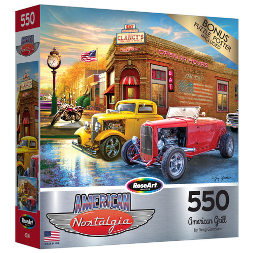 RoseArt American Nostalgia Jigsaw Puzzle 550 Pieces 18"X24"-American Grill - 5A003085-1H1RX - 4895145459969