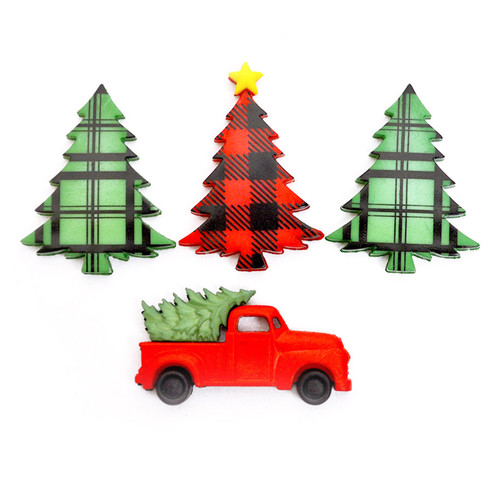6 Pack - Dress It Up Embellishments-Home For The Holidays - DIUBTN-1H2NC - 787117596878