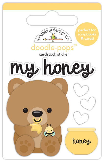 6 Pack - Doodlebug Doodle-Pops 3D Sticker-My Honey, Bee Happy - 5A00312Q-1H2LC - 842715088290