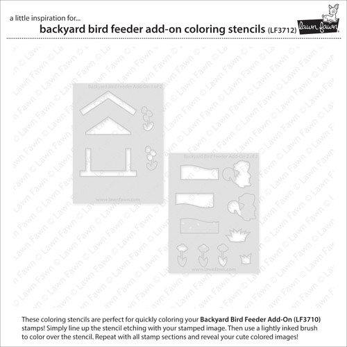 3 Pack - Lawn Clippings Coloring Stencils-Backyard Bird Feeder Add-On - 5A0030Q8-1H256
