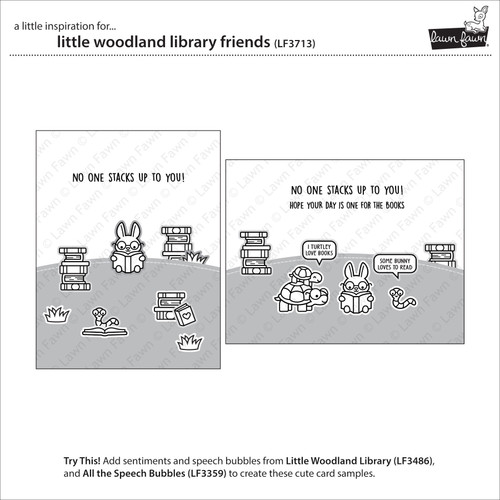 2 Pack - Lawn Fawn Clear Stamps 3"X4"-Little Woodland Library Friends - 5A0030QT-1H25S 2 Pack - Lawn Fawn Clear Stamps 3"X4"-Little Woodland Library Friends - 5A0030QT-1H25S