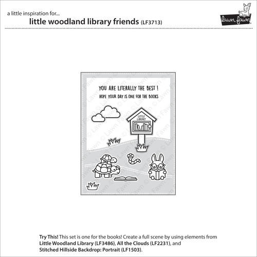 2 Pack - Lawn Fawn Clear Stamps 3"X4"-Little Woodland Library Friends - 5A0030QT-1H25S 2 Pack - Lawn Fawn Clear Stamps 3"X4"-Little Woodland Library Friends - 5A0030QT-1H25S