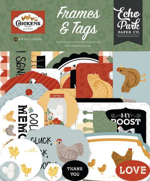 3 Pack - Chickens Ephemera-Chickens, Frames & Tags - 5A0030JJ-1H22X 3 Pack - Chickens Ephemera-Chickens, Frames & Tags - 5A0030JJ-1H22X
