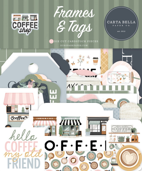 3 Pack - Carta Bella Cardstock Ephemera-Frames & Tags, Coffee Shop - 5A0030M2-1H23K 3 Pack - Carta Bella Cardstock Ephemera-Frames & Tags, Coffee Shop - 5A0030M2-1H23K
