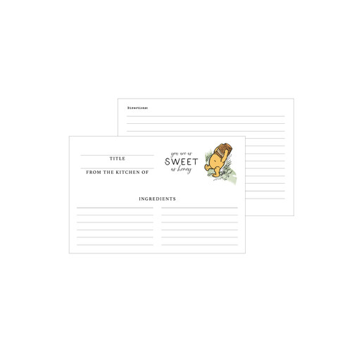 3 Pack - Echo Park Recipe Cards 4"X6"-Winnie The Pooh - 5A0030LL-1H20X