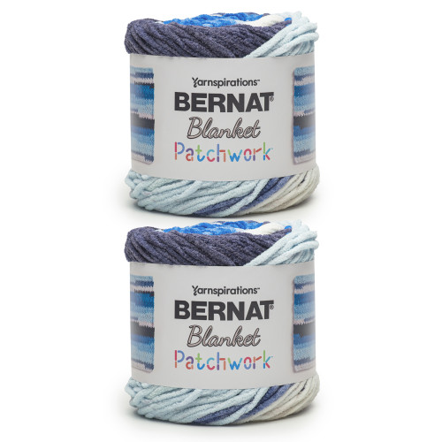 2 Pack - Bernat Blanket Patchwork Yarn-Ocean Waves - 5A002Z44-1H18V 2 Pack - Bernat Blanket Patchwork Yarn-Ocean Waves - 5A002Z44-1H18V