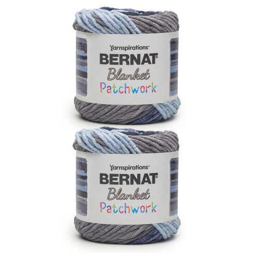 2 Pack - Bernat Blanket Patchwork Yarn-Nautical - 5A002Z44-1H19S
