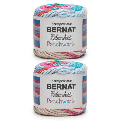 2 Pack - Bernat Blanket Patchwork Yarn-Beach Towel - 5A002Z44-1H19M