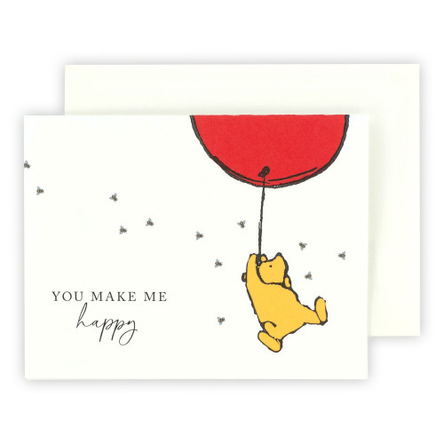 6 Pack - Echo Park Winnie The Pooh Greeting Card 1/Pkg-You Make me Happy - 5A0030MK-1H23X - 810179819996