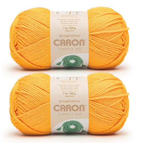 2 Pack - Caron Simply Me Yarn-Citrine - 5A002X8W-1GY8J
