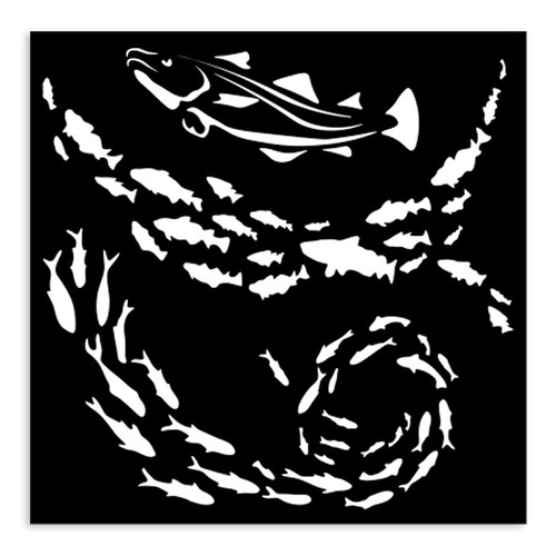 3 Pack - Stamperia Stencil 4.72"X 4.72"-Silent Sea Fish - 5A002XGP-1GYF4